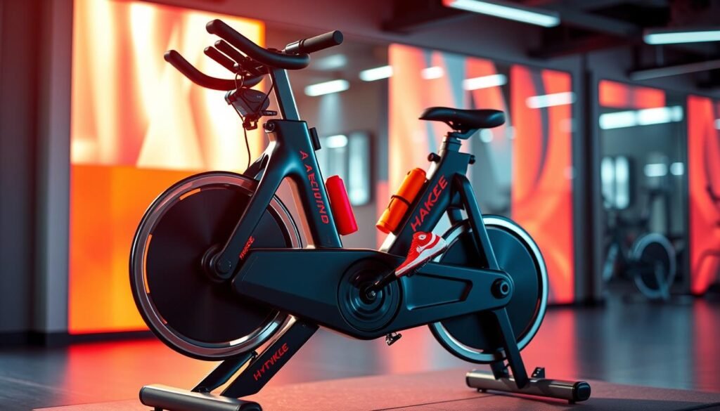 Air resistance static bike for HIIT