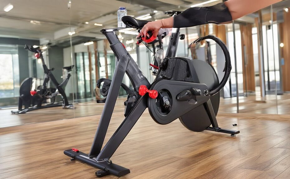 adjusting spin bike resistance