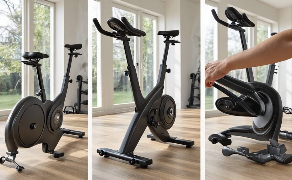 comfortable spin bike adjustments