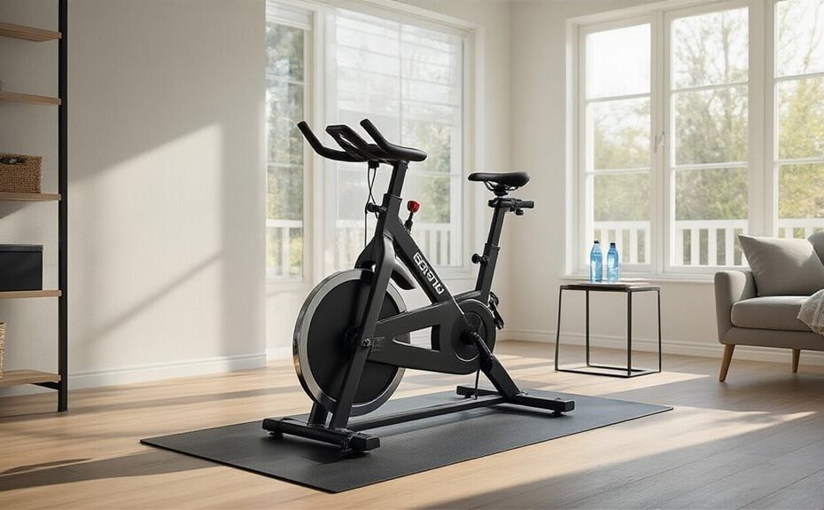 indoor exercise bike space